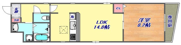 ライズロッコウの物件間取画像